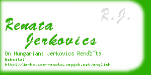 renata jerkovics business card